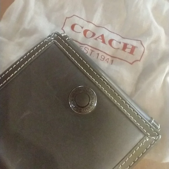 Coach Bags Coach Pewter Leather Wallet Poshmark